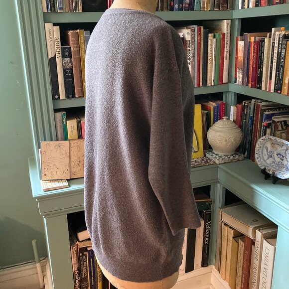 Eileen Fisher 100% Italian Wool Knit Tunic Sweater - Picture 7 of 12